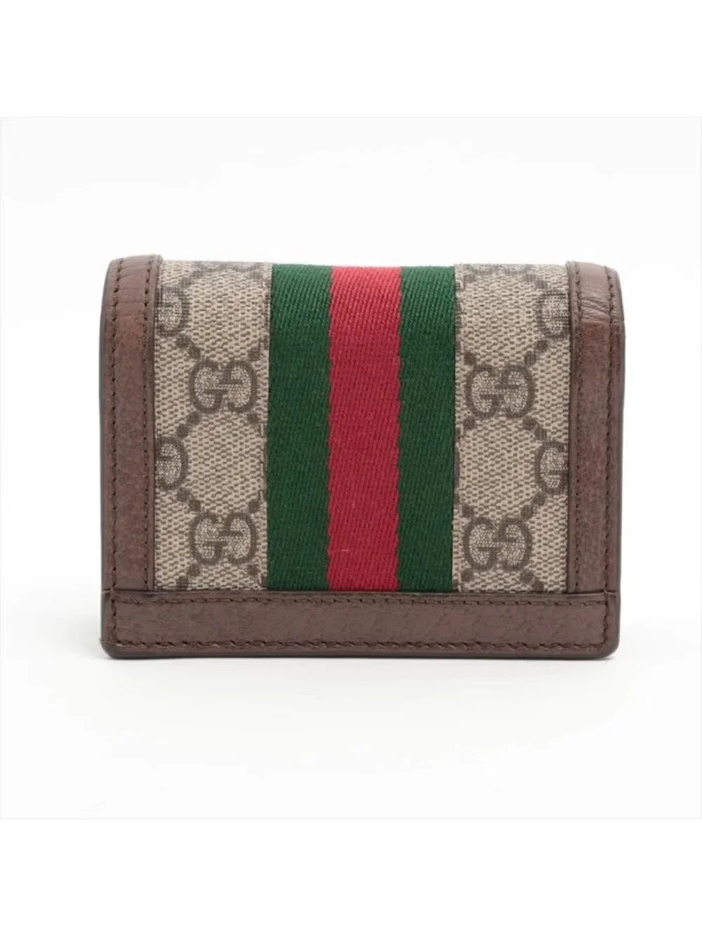 Gucci GG Supreme Sherry Line Leather Bifold Wallet Compact